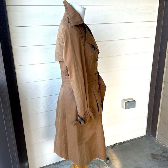 Zara Basic Camel Trench Coat - Picture 4 of 10